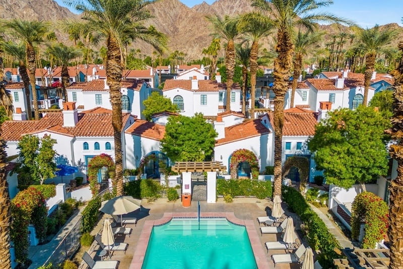 spa villas at lq resort property management Aerial view of Spa Villas at La Quinta Resort